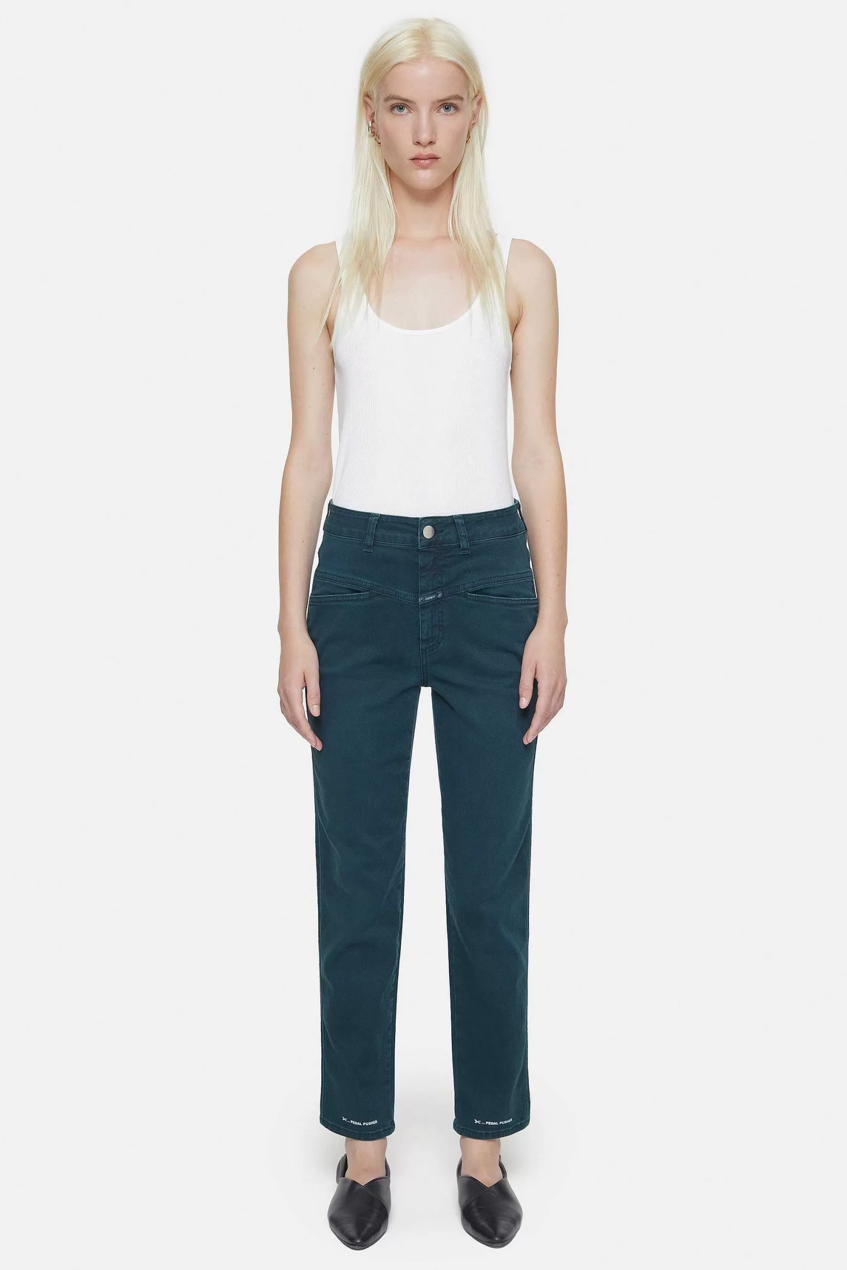 Online CLOSED Heritage Jeans - Stijlnaam Pedaalduwer Varen Groen