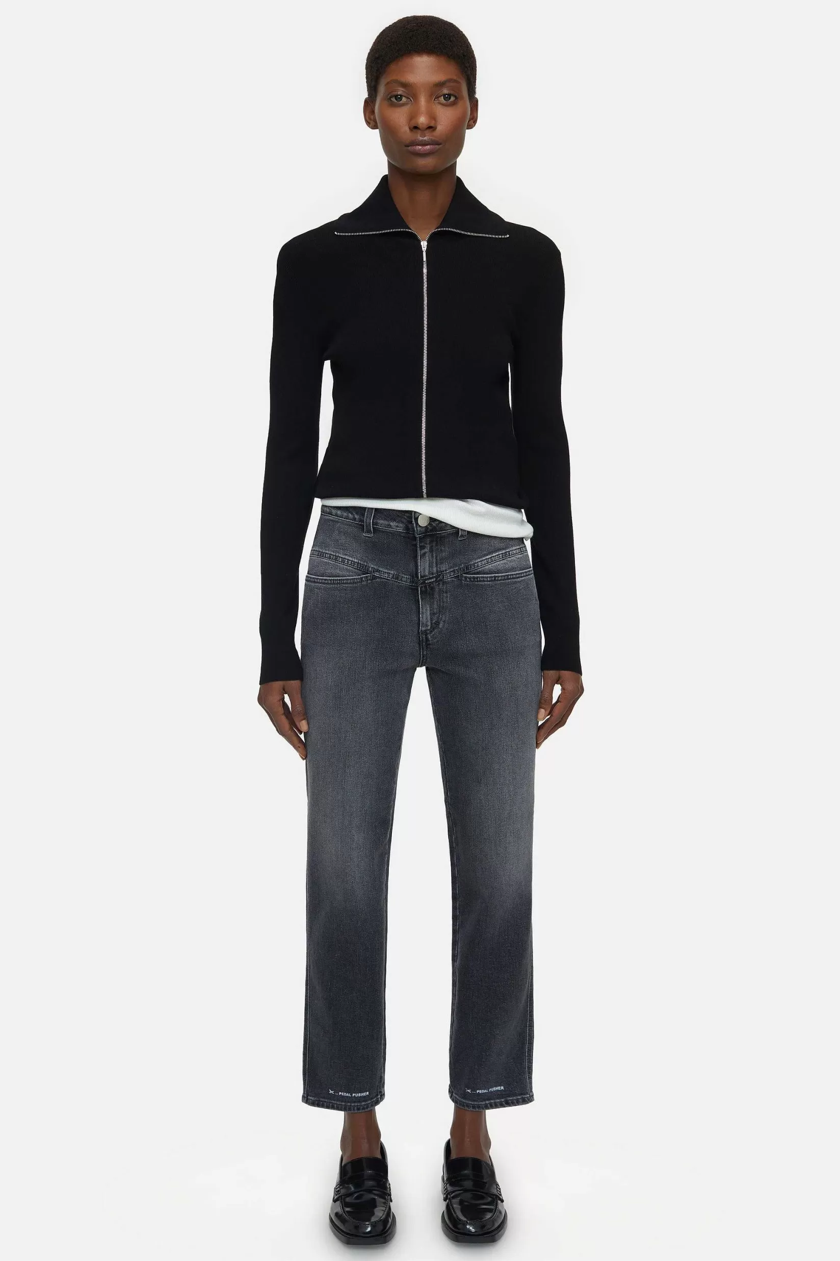 Online CLOSED Heritage Jeans - Stijlnaam Pedaalduwer Midden Grijs