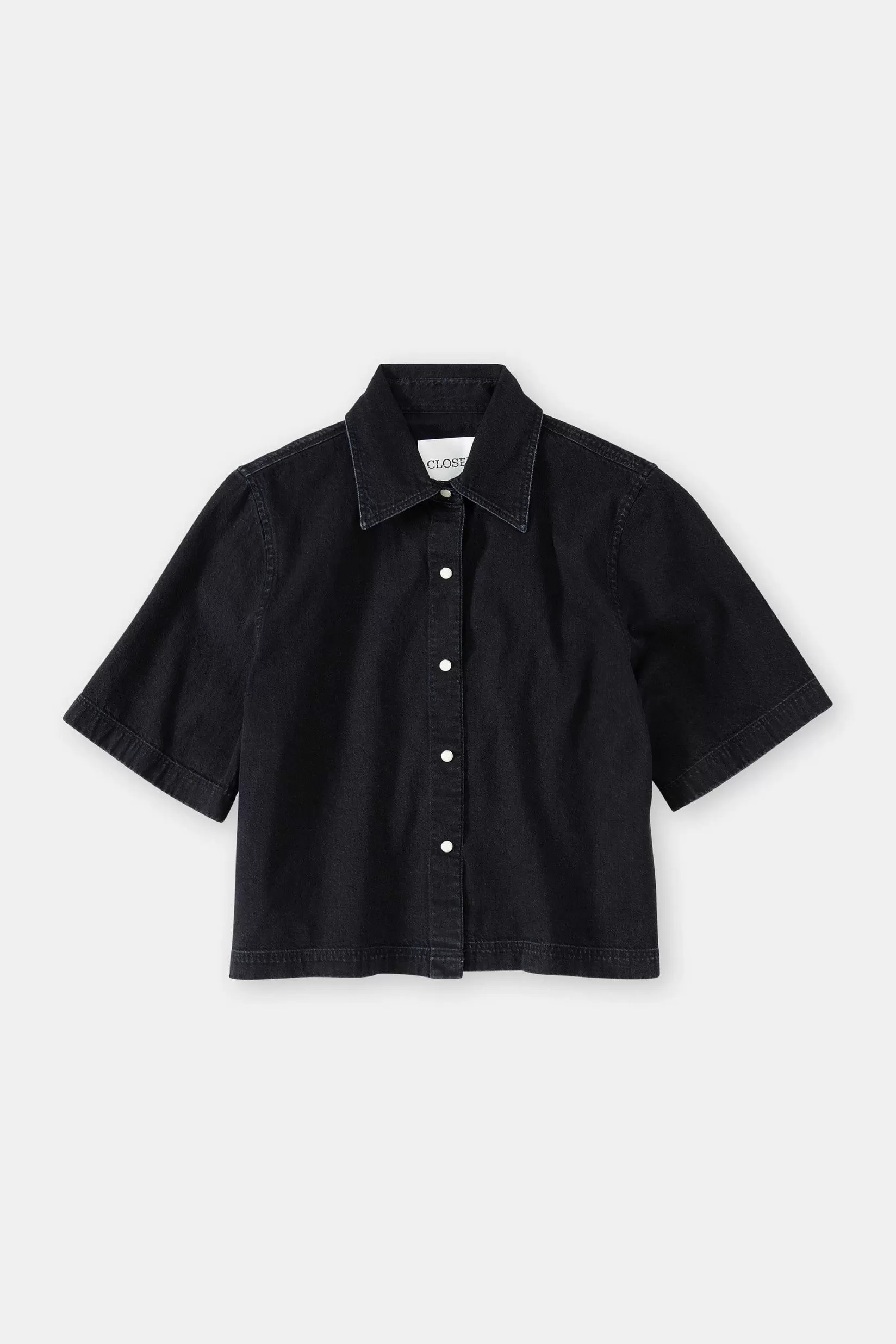 New CLOSED Korte Spijkerblouse Zwart