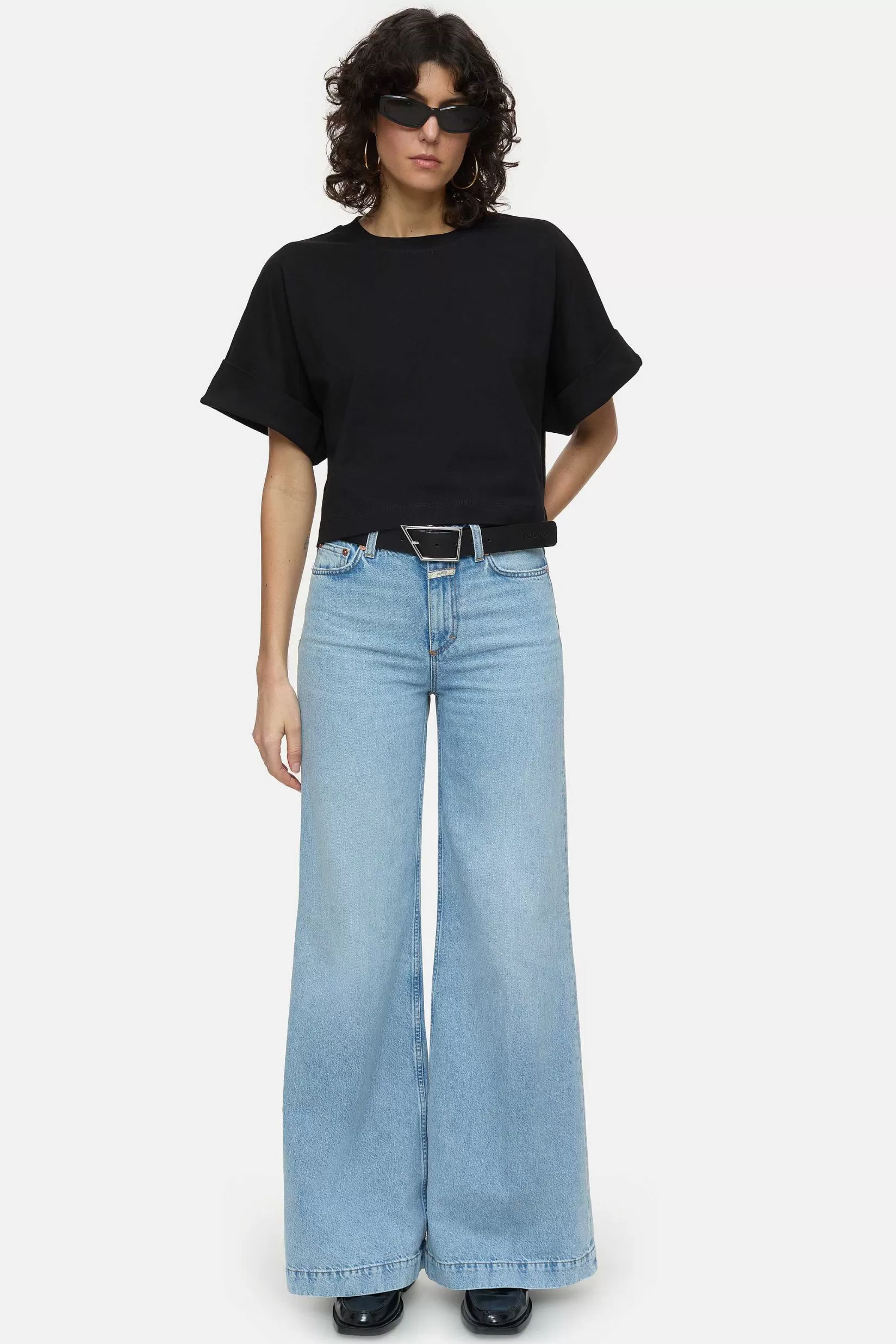 Cheap CLOSED Logo-T-Shirt Zwart