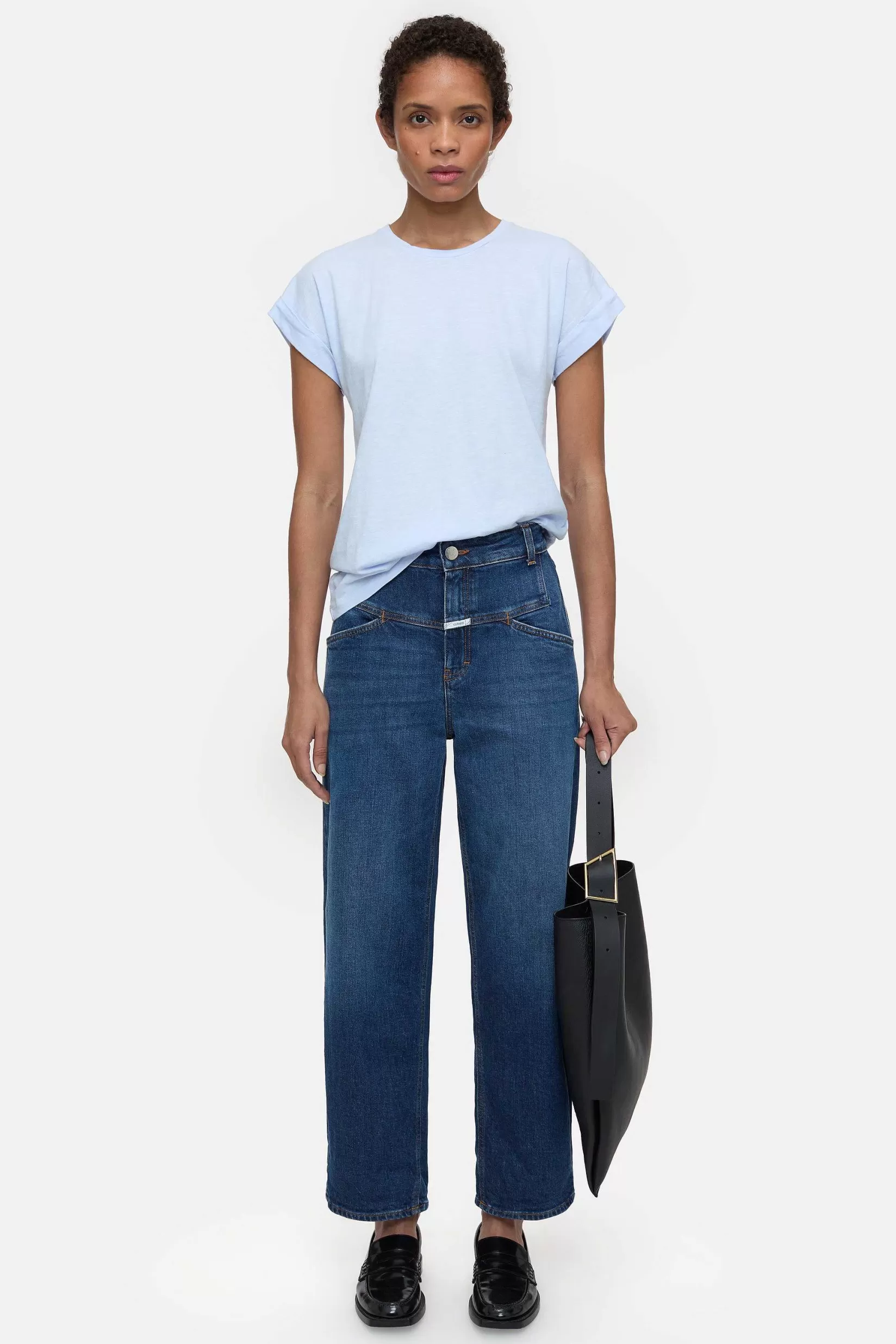 New CLOSED Makkelijk T-Shirt Zacht Blauw