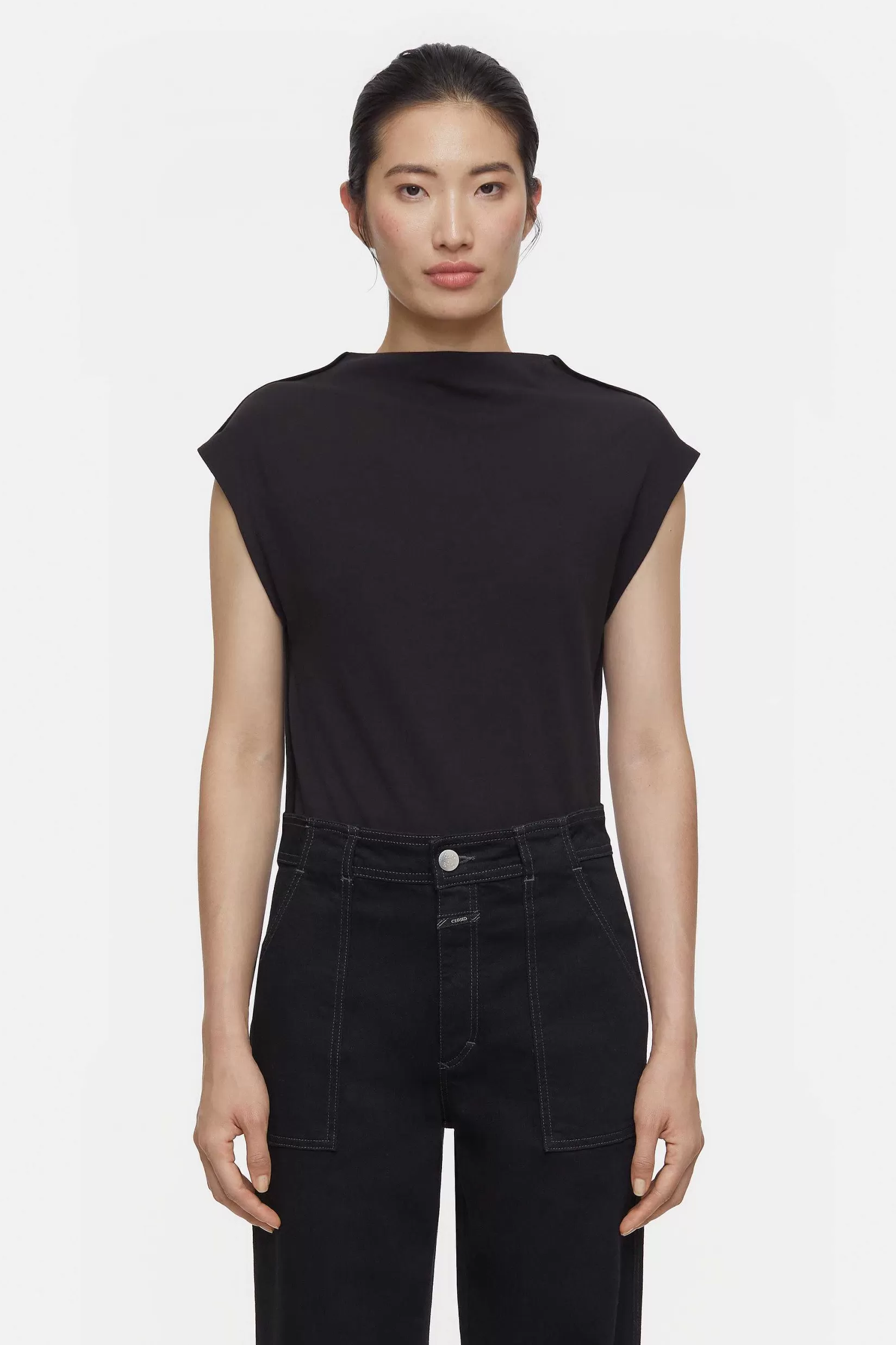 Shop CLOSED Mouwloze Top Zwart