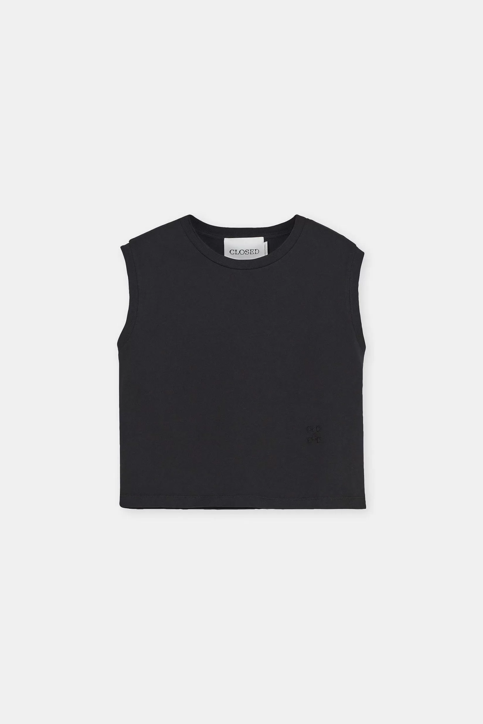Online CLOSED Mouwloze Top Zwart
