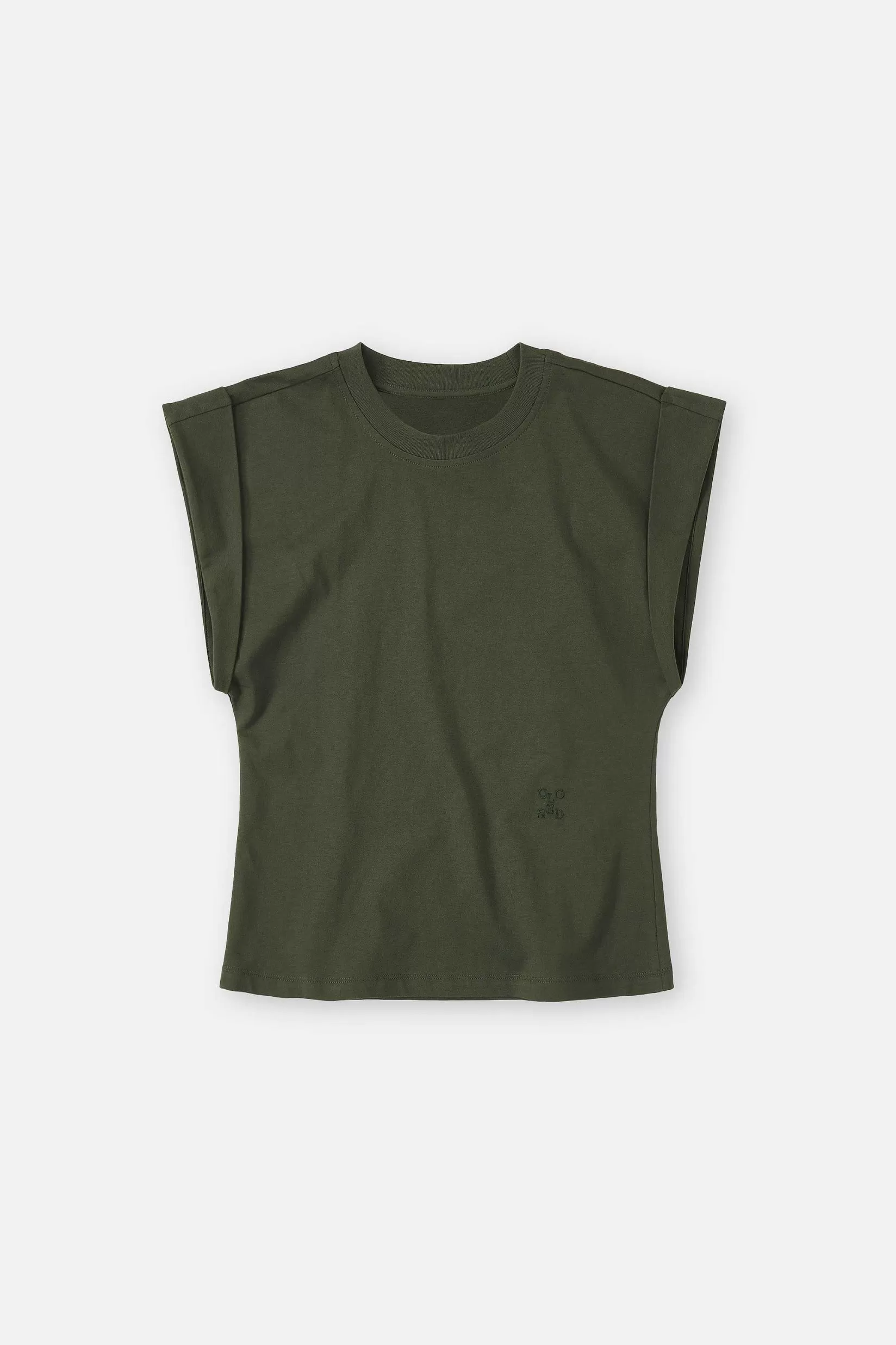 Sale CLOSED Mouwloze Top Groen Onkruid