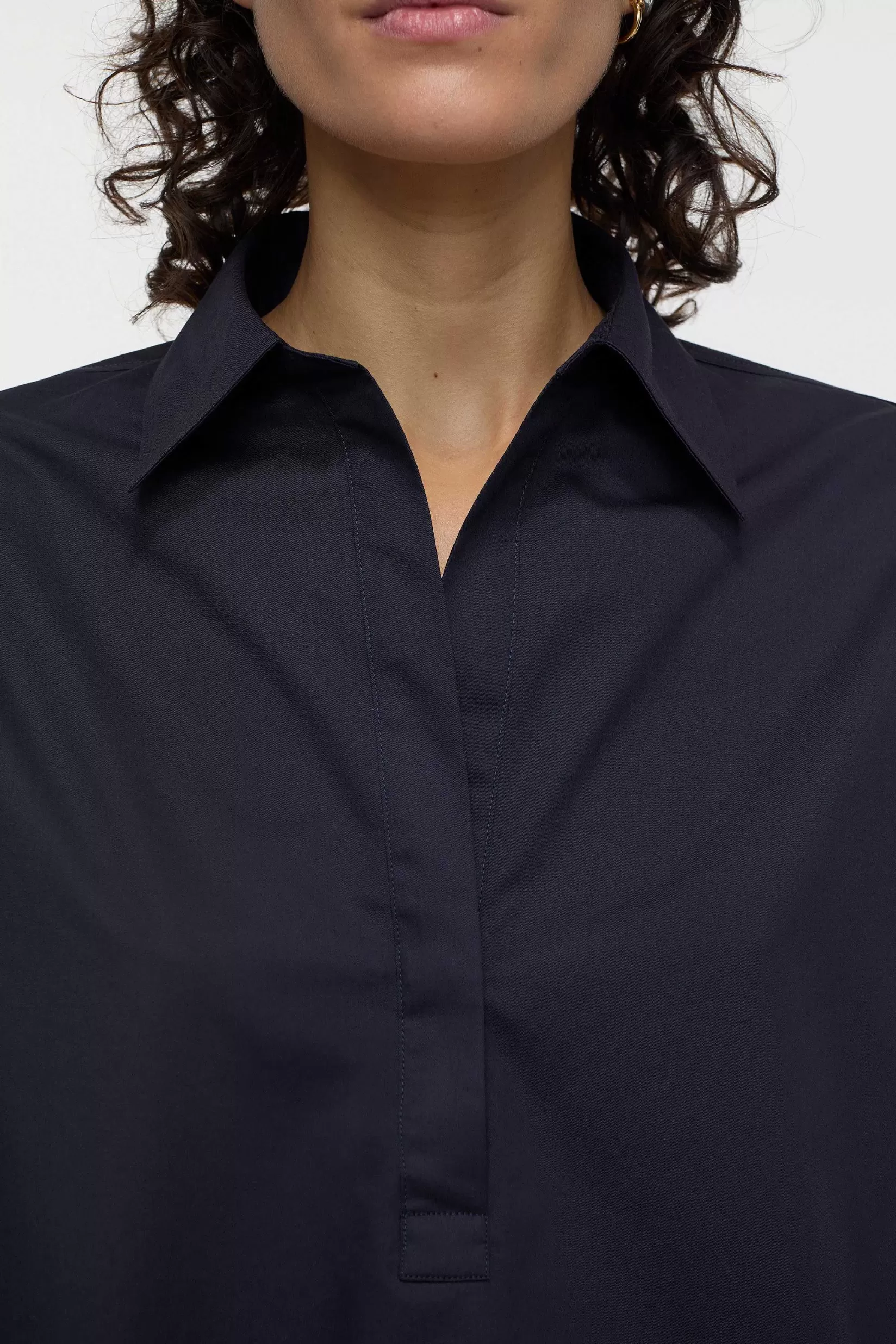Outlet CLOSED Poplin Tuniekblouse Donkere Nacht