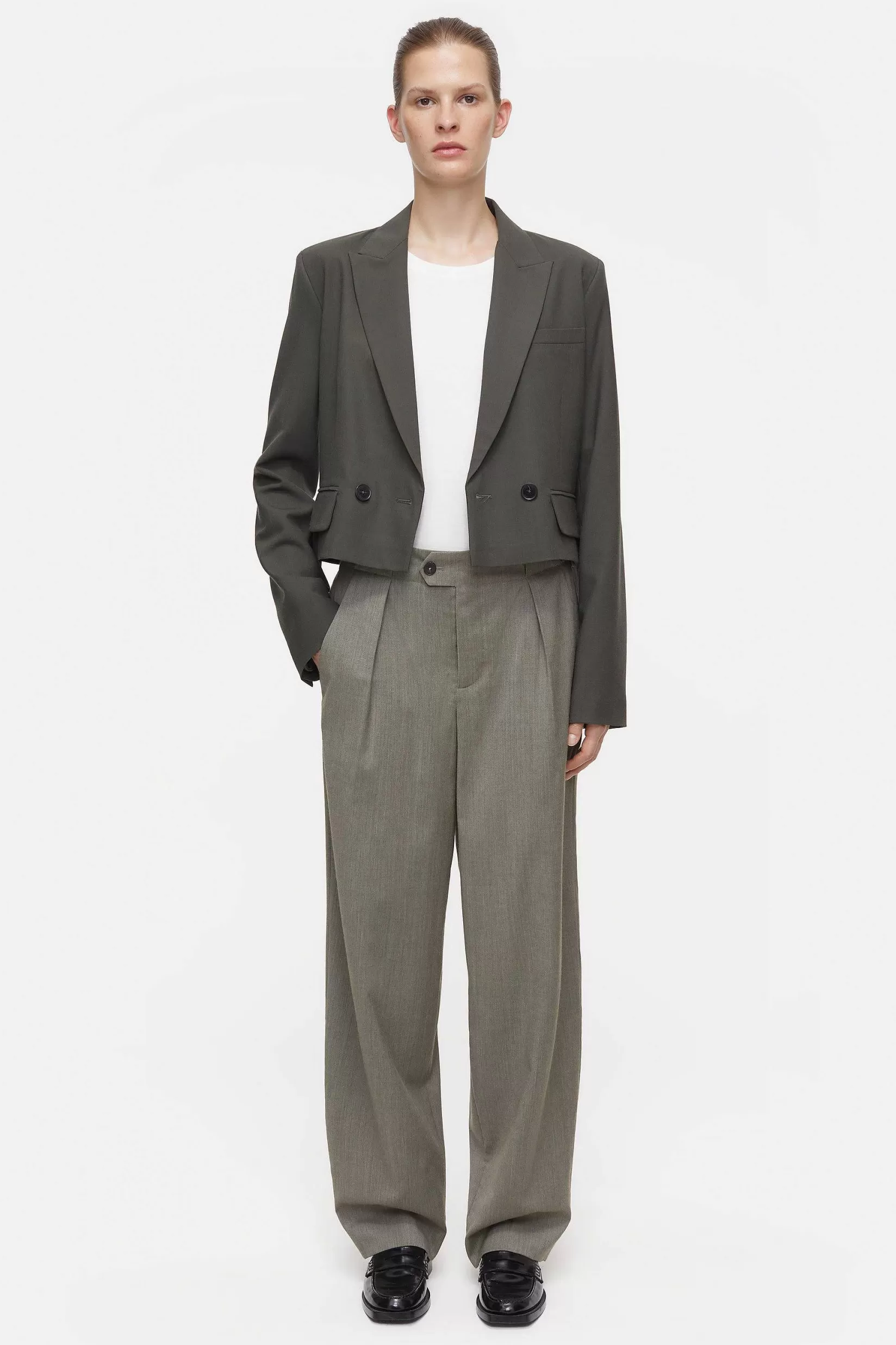 Flash Sale CLOSED Relaxte Broek - Stijlnaam Mawson Groen Onkruid