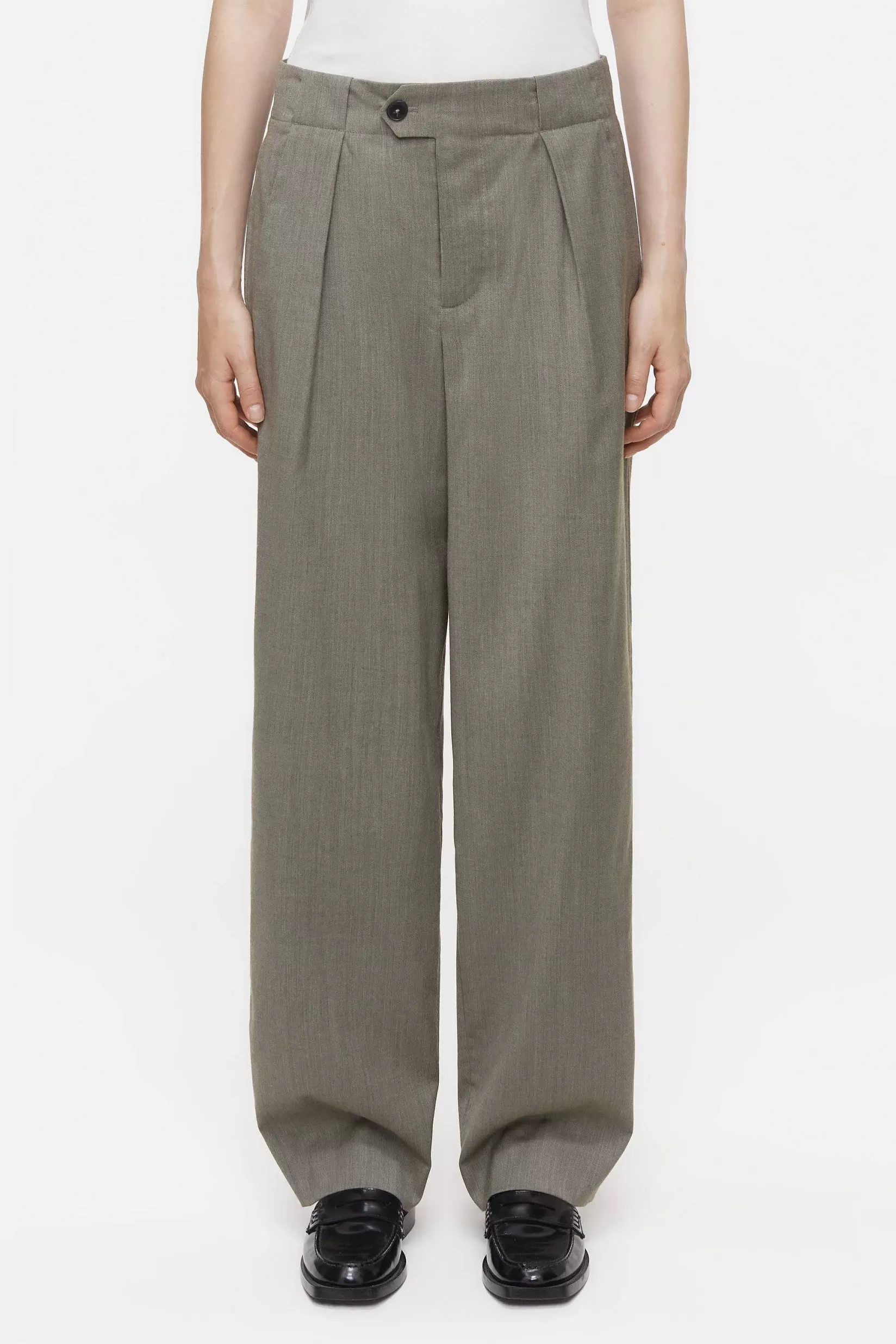 Flash Sale CLOSED Relaxte Broek - Stijlnaam Mawson Groen Onkruid