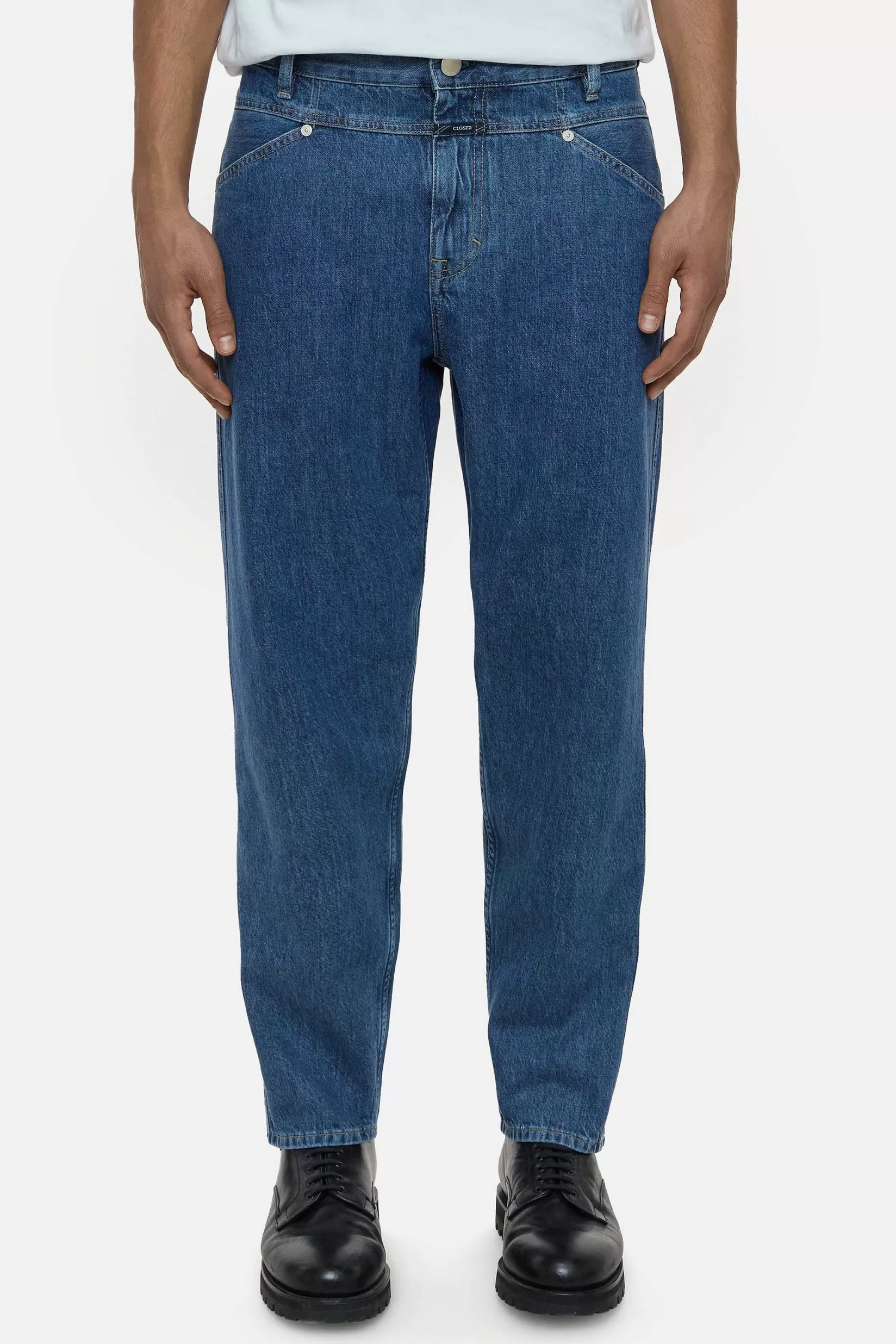 Online CLOSED Relaxte Jeans - Stijlnaam X-Lent Tapered Midden Blauw