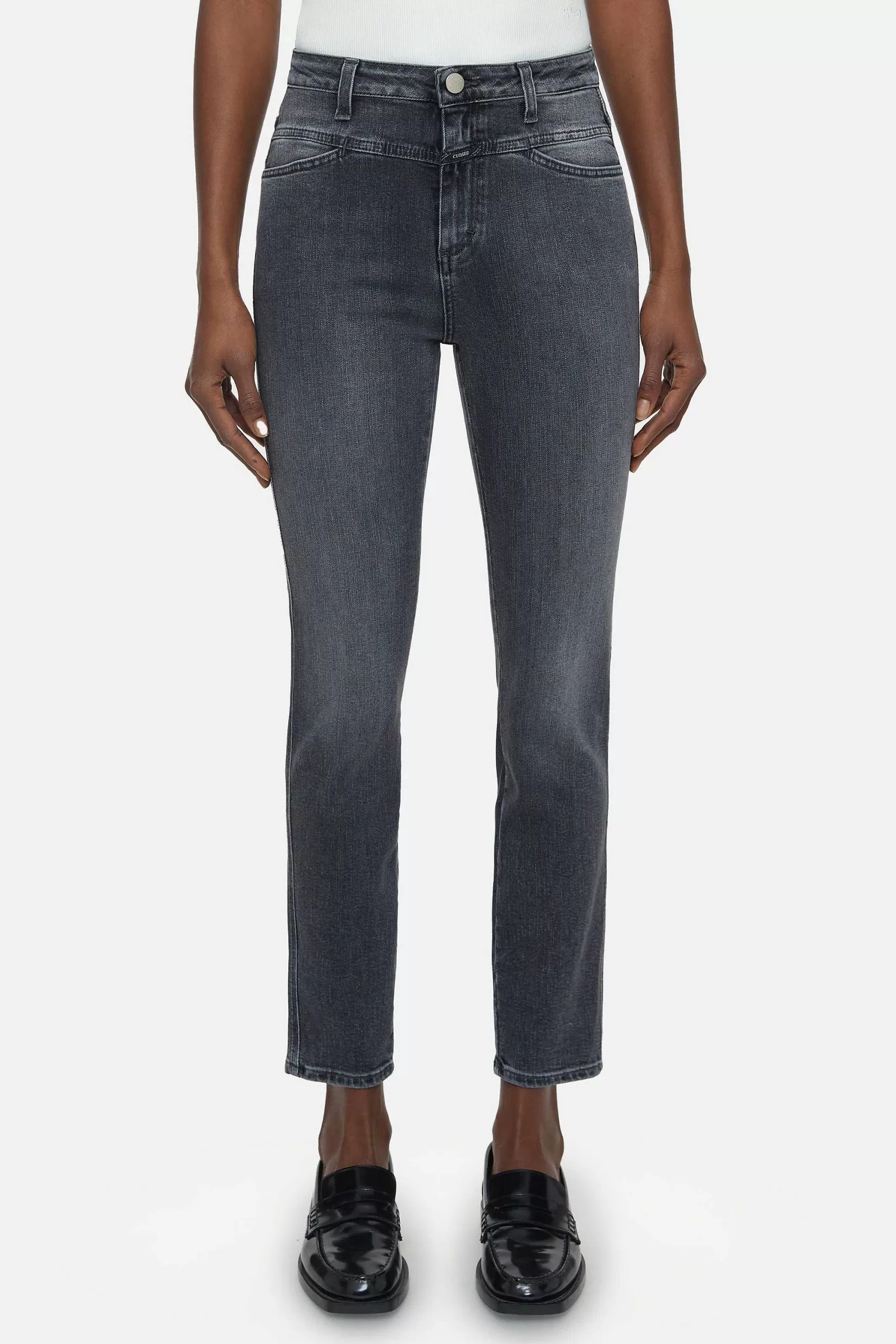 Hot CLOSED Skinny Jeans - Stijlnaam Skinny Pusher Midden Grijs