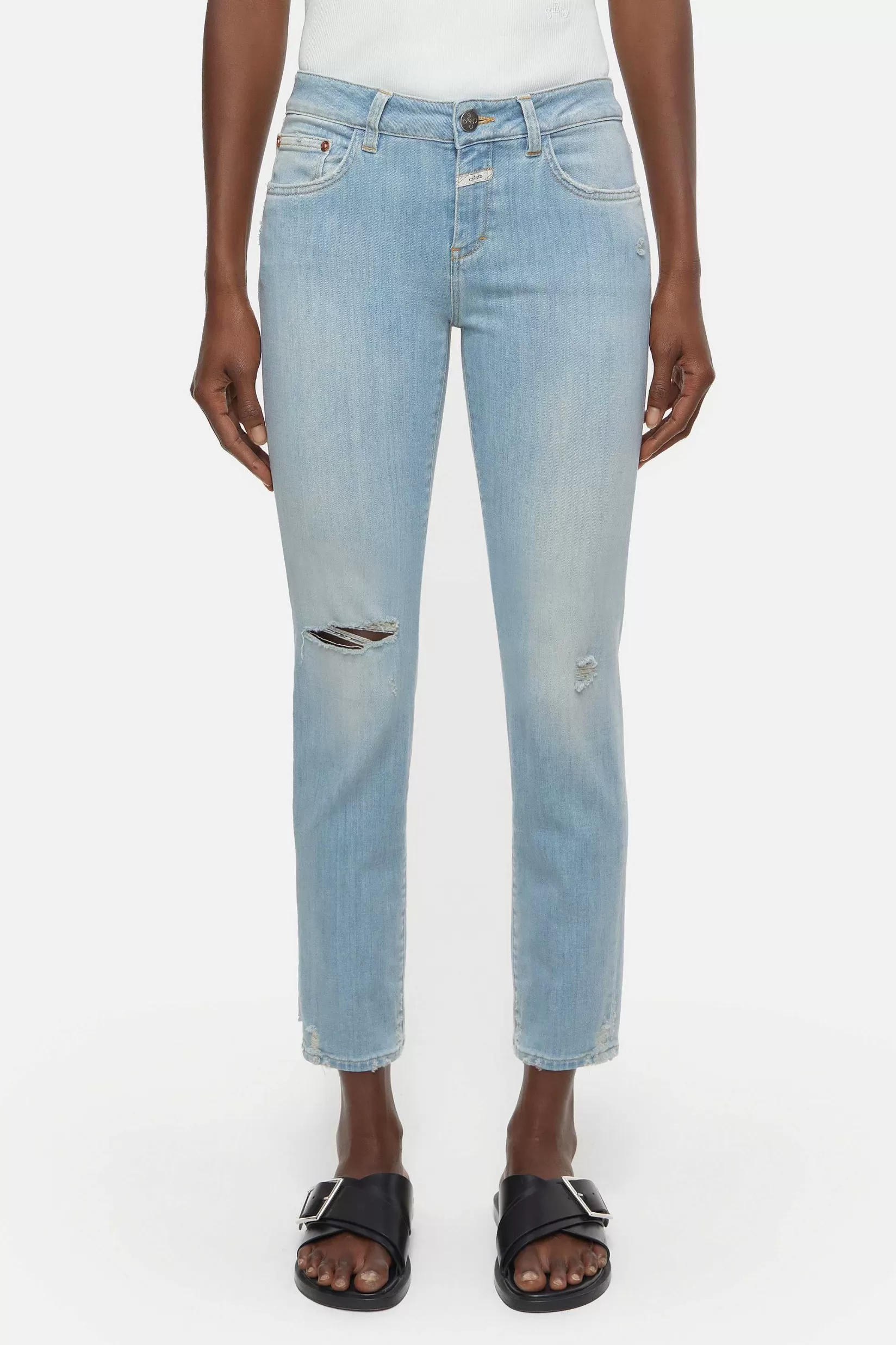 Hot CLOSED Slim Jeans - Stijlnaam Baker Lichtblauw