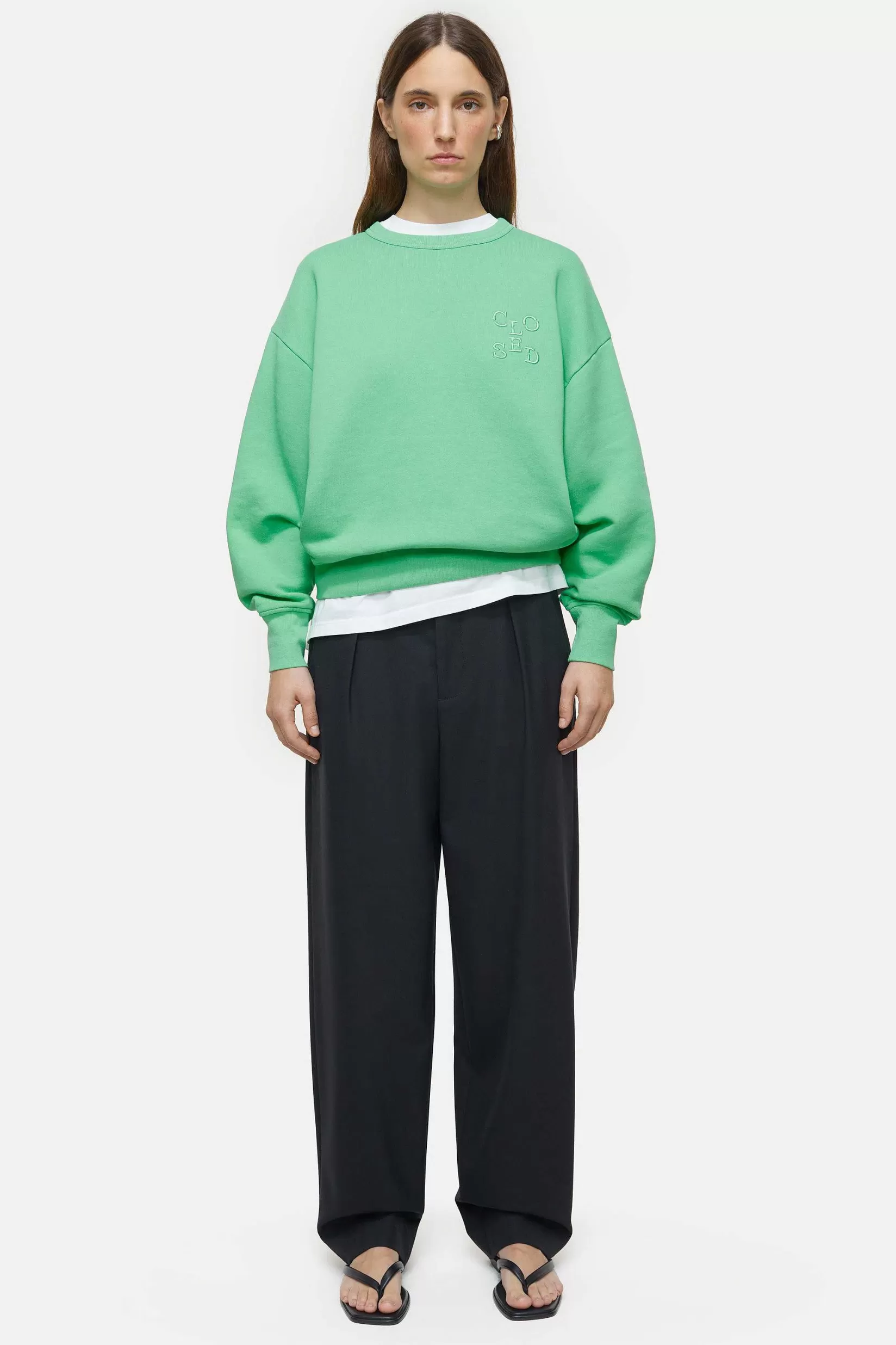 Hot CLOSED Sweatshirt Met Logo Groene Schop
