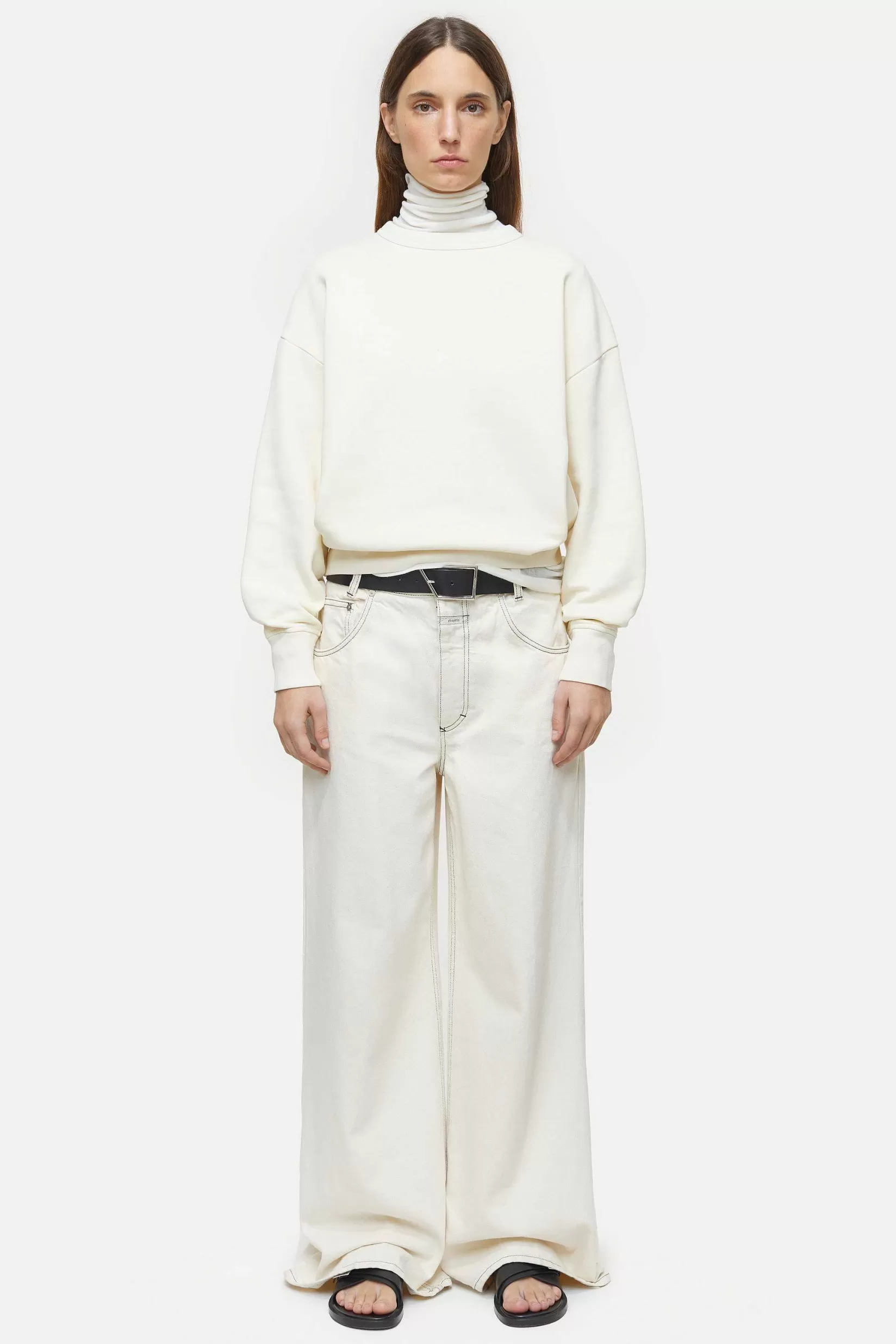 Hot CLOSED Sweatshirt Met Logo Vanille Creme