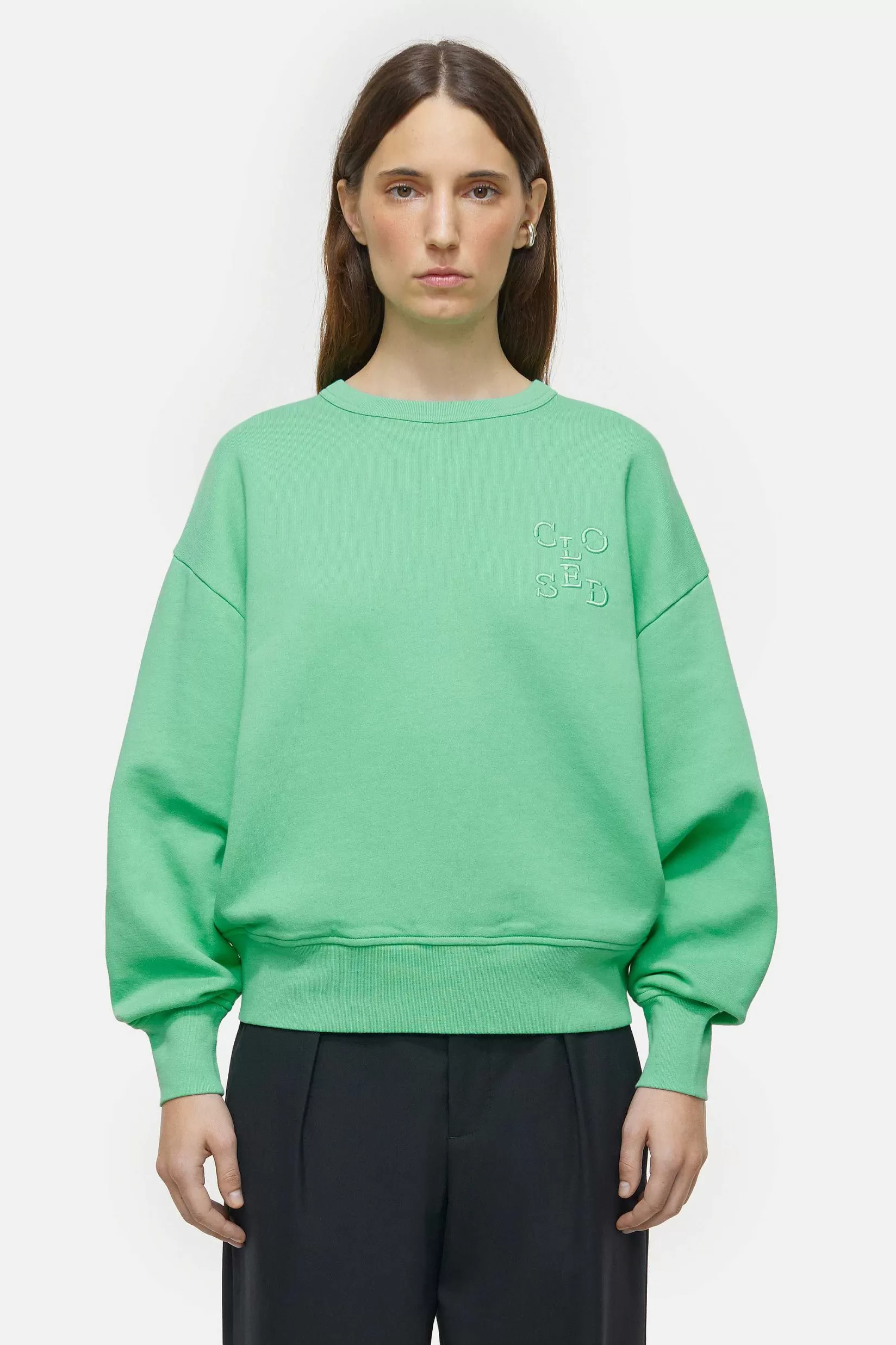 Hot CLOSED Sweatshirt Met Logo Groene Schop