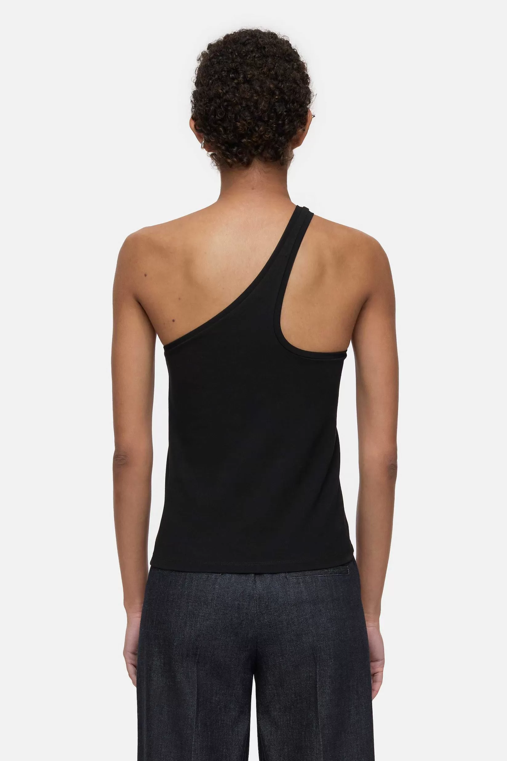 Online CLOSED Top Met Een Schouder Zwart