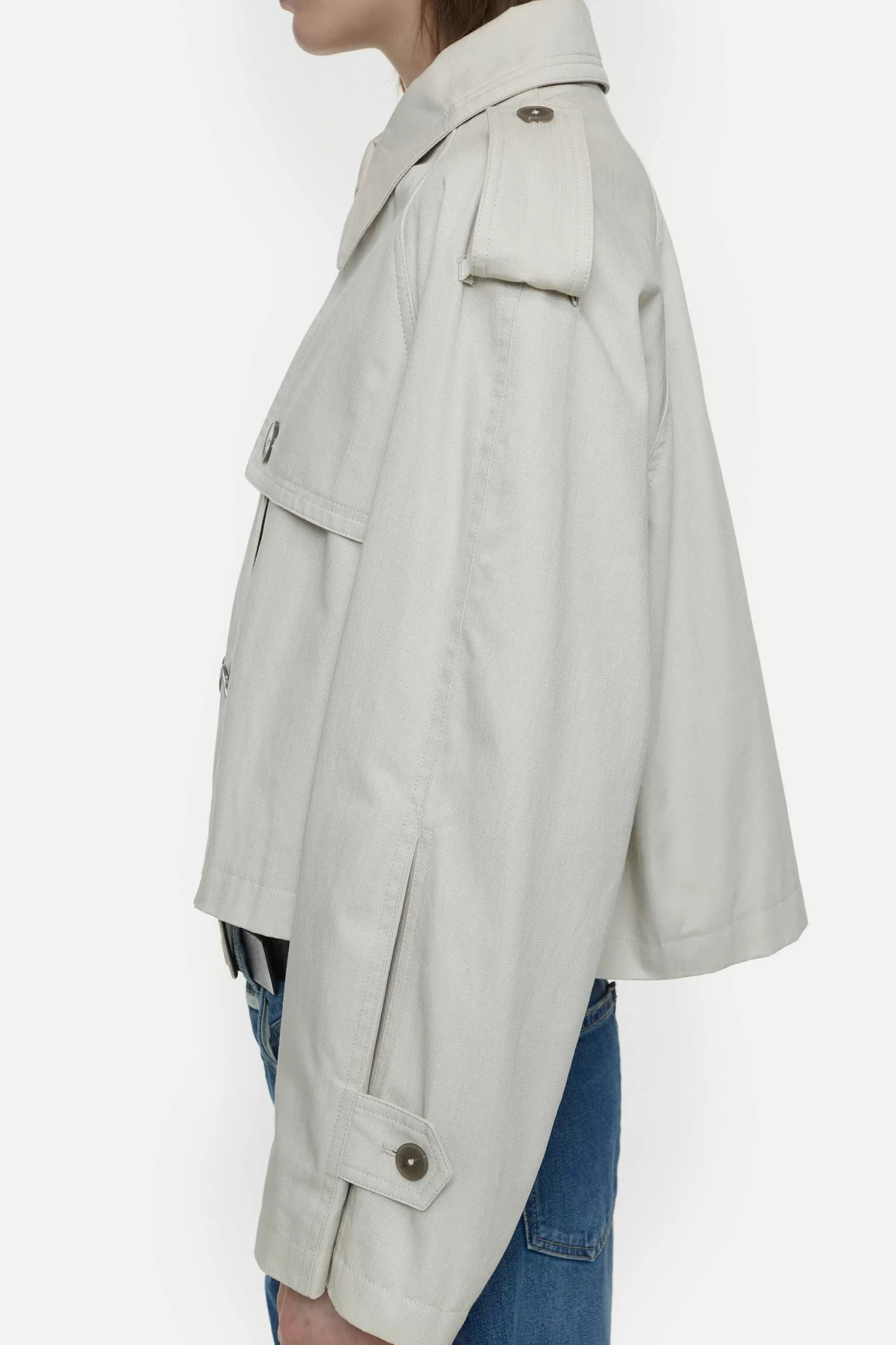 New CLOSED Trenchcoat Kalksteen