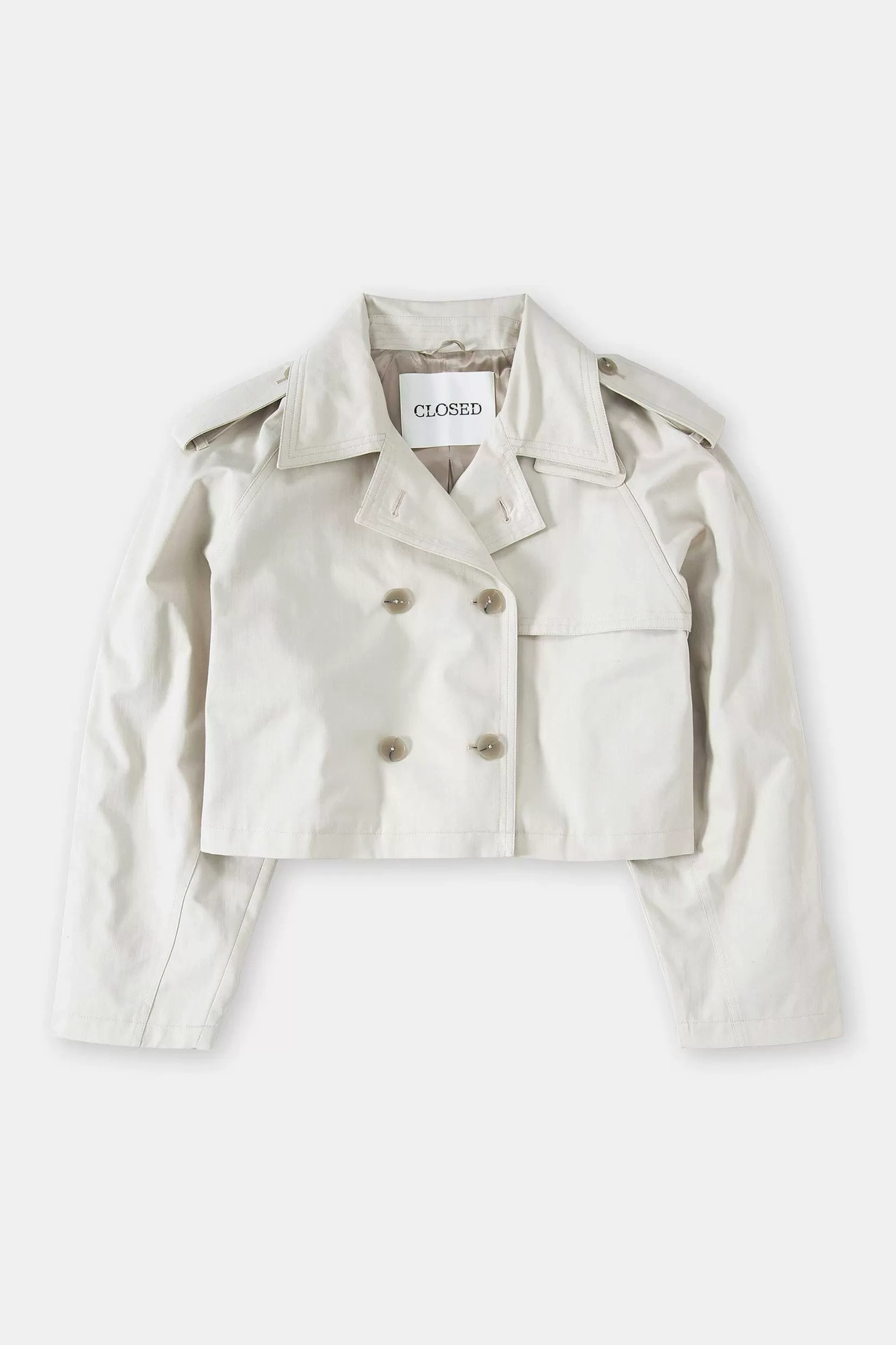 New CLOSED Trenchcoat Kalksteen