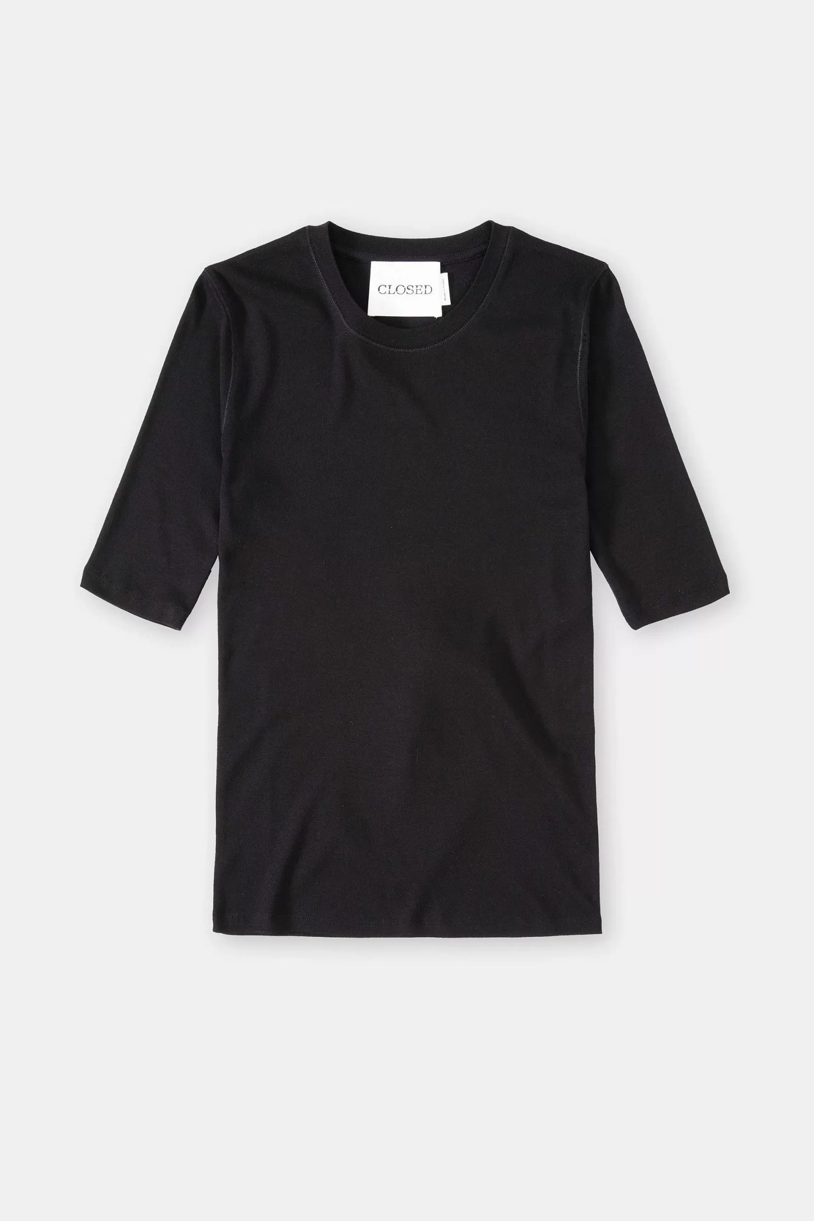 Online CLOSED T-Shirt Van Katoen En Modaal Zwart