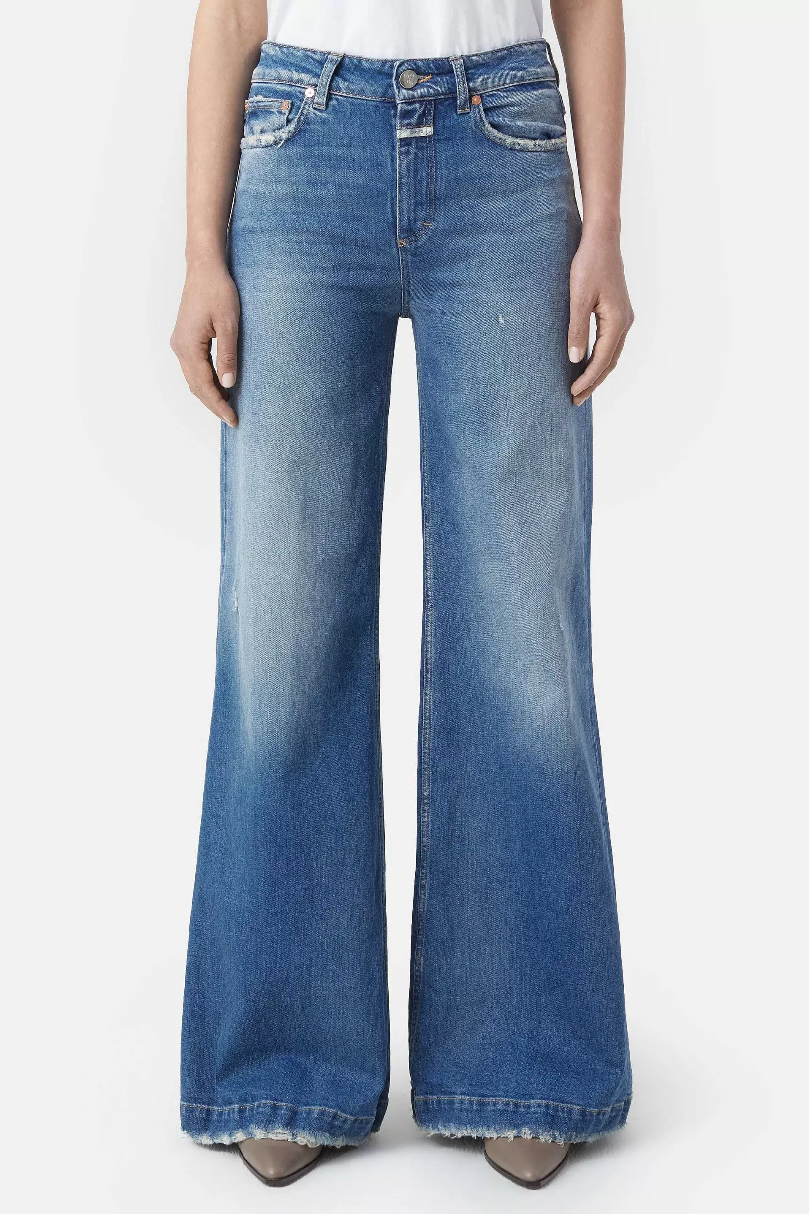 New CLOSED Wijde Jeans - Stijlnaam Glow-Up Midden Blauw